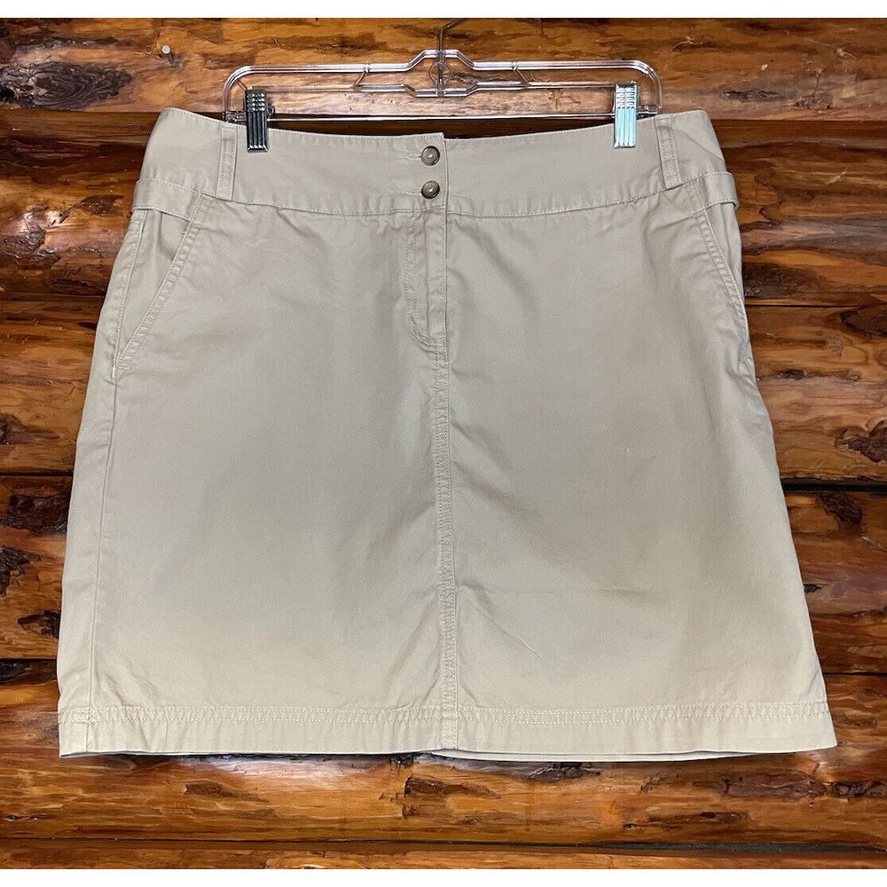 Lands' End Khaki‎ Skirt With Pockets Size 12 P